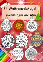 Vorschau - Mal- und Bastelvorlagen - Weihnachtskugeln ausmalen und gestalten - Deckblatt
