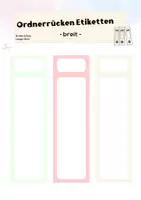 Vorschau - Anderer Materialtyp - Büro Organisation - Ordnerrücken Etikett breit (bearbeitbar) - Seite 3