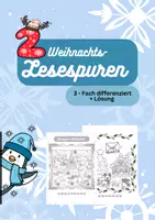 Vorschau - Arbeitsblätter - Weihnachtlich Lesespuren - Differenziert + Lösung - Deckblatt
