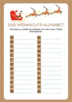 Vorschau - Arbeitsblätter - Das Weihnachtsalphabet – Bildkarten mit festlichen Buchstaben - Deckblatt