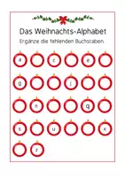 Vorschau - Arbeitsblätter - Das Weihnachtsalphabet – Bildkarten mit festlichen Buchstaben - Seite 2