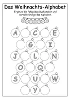 Vorschau - Arbeitsblätter - Das Weihnachtsalphabet – Bildkarten mit festlichen Buchstaben - Seite 3