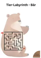 Vorschau - Arbeitsblätter - 10 Tier-Labyrinthe – für die 1. Klasse + 10 Lösungsseiten - Seite 2