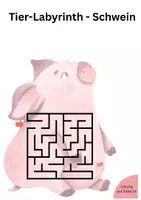 Vorschau - Arbeitsblätter - 10 Tier-Labyrinthe – für die 1. Klasse + 10 Lösungsseiten - Seite 3