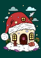 Vorschau - Mal- und Bastelvorlagen - Weihnachtliche Ausmalbilder – 3 Motive mit 3 Farbbeispiel - Seite 1