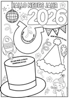 Vorschau - Arbeitsblätter - 🎉 Steckbrief zu Neujahrsvorsätzen 2026 – Ziele & schöne Erinnerungen an das vergangene Jahr (für die 3./4. Klasse) - Seite 1