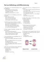 Vorschau - Test - Zellteilung und Differenzierung Kurztest Multiple Choice - Seite 1