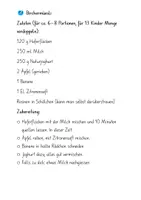 Vorschau - Arbeitsblätter - ausgewogene Znüni-Rezepte - Deckblatt