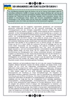 Vorschau - Arbeitsblätter - Europa - Ukrainekrieg / Angriffskrieg von Russland auf die Ukraine / Folgen und Auswirkungen für die EU mit Lösungen (Klasse 8 9 10 11) - Deckblatt