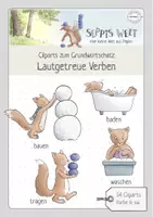 Vorschau - selbst erstellte Cliparts/Grafiken - Clipart-Paket Rechtschreibung: Lautgetreue Verben - Deckblatt