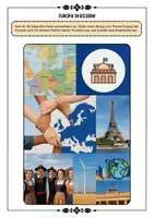 Vorschau - Arbeitsblätter - Europa - Einstieg und Einführung ; Mind Map ; Zitate und Bilder ; Sachtext mit Aufgaben und Lösungen (Klasse 8 9 10 11) - Deckblatt