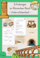 Vorschau - Stundenentwürfe - Erfindungen Römer Römisches Reich Unterrichtseinheit - Deckblatt