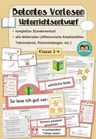 Vorschau - Stundenentwürfe - Betontes Vorlesen - Unterrichtsentwurf (Klasse 2-4) #schulstartbyextraklasse - Deckblatt