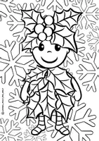 Vorschau - Spiele - Ausmalbilder Mosaikbilder "Winter-Wichtel" - Seite 1