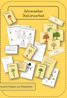 Vorschau - Arbeitsblätter - Jahreszeiten Stationsarbeit- Sachunterricht - Deckblatt