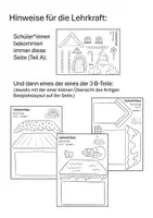 Vorschau - Mal- und Bastelvorlagen - Ein Lebkuchenhaus basteln - Winter Bastelvorlage & Ausmalbilder - Seite 3