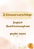 Vorschau - Test - Klausurvorschläge Abitur Englisch, QP, gender issues, mit EWH, Behold the dreamers, short stories - Deckblatt