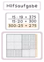Vorschau - Poster - Wortspeicher Halbschriftliche Multiplikation I stellenweise I Hilfsaufgabe I gegensinniges Verändern. - Seite 3
