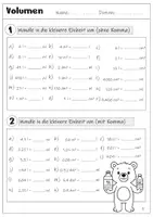 Vorschau - Arbeitsblätter - Größen und Einheiten - Volumen (Mathe Arbeitsblätter Klasse 5 & Klasse 6) - Seite 1