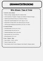 Vorschau - Arbeitsblätter - Fit für die Schulaufgabe: Pronomen, Wortarten, Kasus-Numerus-Genus, tempus, wörtliche Rede, Satzzeichen, Satzglieder Klasse 5 - Seite 1