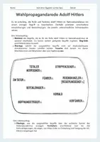 Vorschau - Arbeitsblätter - Wahlpropagandarede Adolf Hitlers; Analyse der Rede - Seite 2