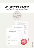 Vorschau - Stundenentwürfe - UPP Entwurf Deutsch: Erzählen am roten Faden (Ausflug zum Mond) - Deckblatt