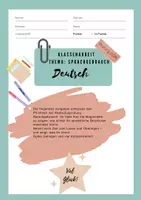 Vorschau - Arbeitsblätter - Prüfung 2026 Klassenarbeit Klasse 10 Sprachgebrauch - Seite 1
