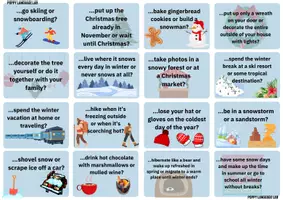 Vista previa - Tarjetas / Manipulativos - 32 Winter-themed "Would You Rather...?" Speaking Cards - página 1