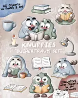 Vorschau - Mal- und Bastelvorlagen - Knuffies Büchertraum CLIPARTS SET - Deckblatt