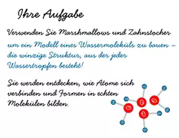 Vorschau - Arbeitsblätter - Wassermolekül Marshmallow- und Zahnstocher-Challenge: - Seite 1