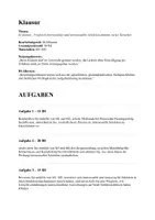 Vorschau - Arbeitsblätter - Klausur Evolution – Vergleich intersexueller und intrasexueller Selektion anhand zweier Tierarten - Deckblatt