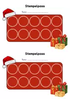 Vorschau - Arbeitsblätter - Weihnachtlicher Stempelpass für Projekttage & Belohnungssystem - Seite 1