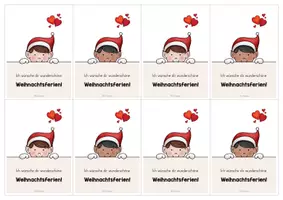Vorschau - Mal- und Bastelvorlagen - Feriengruß: Wichtelige Weihnachten (Grußkärtchen) - Seite 3