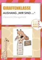 Vorschau - Anderer Materialtyp - Giraffenklasse – Türschild "Wir sind ..." - Deckblatt