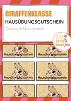 Vorschau - Anderer Materialtyp - Giraffenklasse – Hausübungsgutschein - Deckblatt