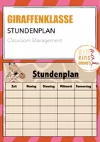 Vorschau - Anderer Materialtyp - Giraffenklasse - Stundenplan - Deckblatt