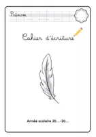 Aperçu - Feuilles d'exercices - Cahier d'écriture cursive - Page de couverture