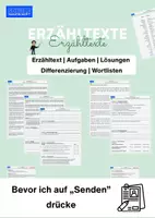 Vorschau - Arbeitsblätter - Kurzgeschichte – Bevor ich auf Senden drücke - Deckblatt
