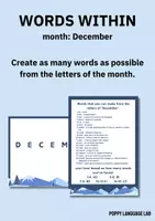 Vista previa - Juegos / Gamificación - Words within - December ///ESL game - Portada
