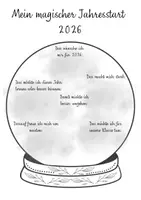 Vorschau - Arbeitsblätter - 2026 – Die magische Jahresstart-Kugel - Ziele/Vorsätze - Deckblatt