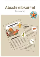 Vorschau - Aufgabenkarten - Abschreibkartei_Dinos - Deckblatt