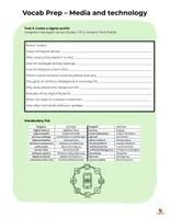 Vorschau - Arbeitsblätter - ZP 10 Vocab Prep - Media and technology - Seite 1