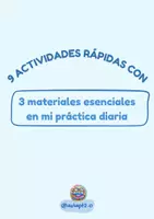 Vista previa - Unidades / Secuencias / Situaciones de Aprendizaje - 9 ACTIVIDADES PARA 3 MATERIALES - Portada
