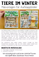 Vorschau - Mal- und Bastelvorlagen - Tiere im Winter - Aufklappbilder (10 handgezeichnete Bastelvorlagen) - Seite 1