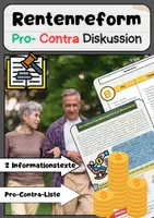 Vorschau - Arbeitsblätter - Rentenreform Pro Contra Diskussion: Demografischer Wandel & Generationengerechtigkeit - Deckblatt