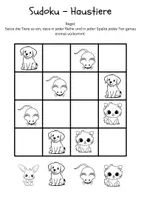 Vorschau - Arbeitsblätter - Sudoku Tiere – 10 leichte Rätsel + Lösungen (Klasse 1) - Deckblatt