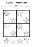 Vorschau - Arbeitsblätter - Sudoku Tiere – 10 leichte Rätsel + Lösungen (Klasse 1) - Seite 3