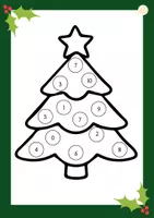 Voorbeeld - Dopjeskaarten kerstmis: Rekenen tot 10 en Lezen K4 - Pagina 3