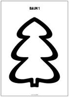 Vorschau - Mal- und Bastelvorlagen - 🌲 Scherenschnitt-Tannenbäume als Fensterbild – Bastelvorlagen in 7 Designs & 2 Größen - Seite 1