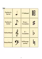 Vorschau - Spiele - Was passt zusammen? Noten-, und Pausenwerte - Seite 1